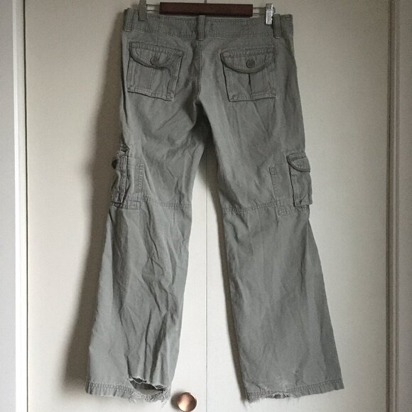 Y2K BONGO Baggy Low Rise Khaki Skater Cargo Pants - Picture 2 of 15